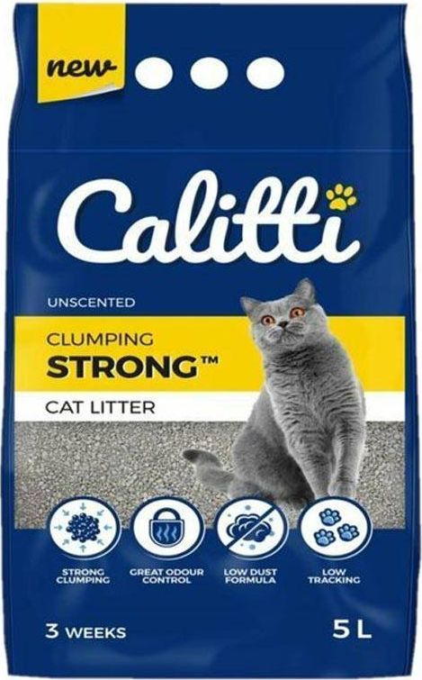 Zwirek dla kota Calitti Strong Unscented Bezzapachowy 5 l CAL-UNSC-5L (5907222223260) piederumi kaķiem