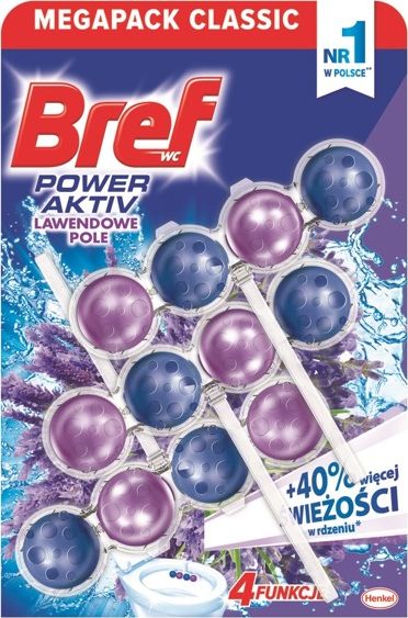 Bref Zawieszka do WC Bref Active Lawenda 3x50g uniwersalny 956192 (9000100956192) Sadzīves ķīmija