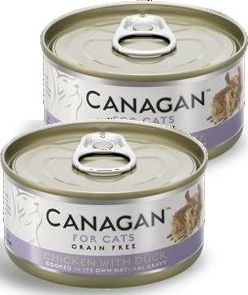 Canagan CANAGAN KOT pusz.75g CHICKEN/DUCK KURCZAK / KACZKA /12 VAT014549 (5029040012489) kaķu barība