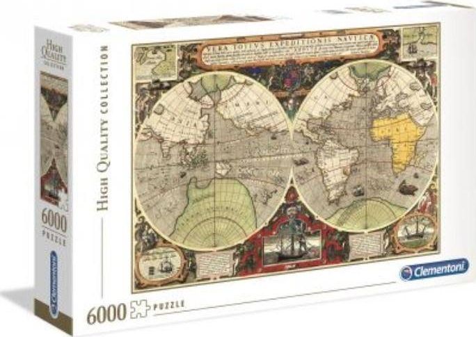 Clementoni Puzzle 6000 HQ Antique Nautical Map uniw. 407732 (8005125365265) puzle, puzzle