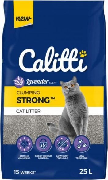 Zwirek dla kota Calitti Strong Lawenda 25 l CAL-LAV-25L (5907222223338) piederumi kaķiem