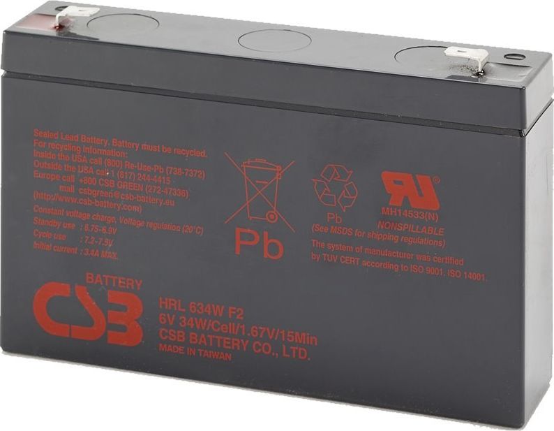 CSB Akumulator 6V/9Ah (HRL634WF2) UPS aksesuāri