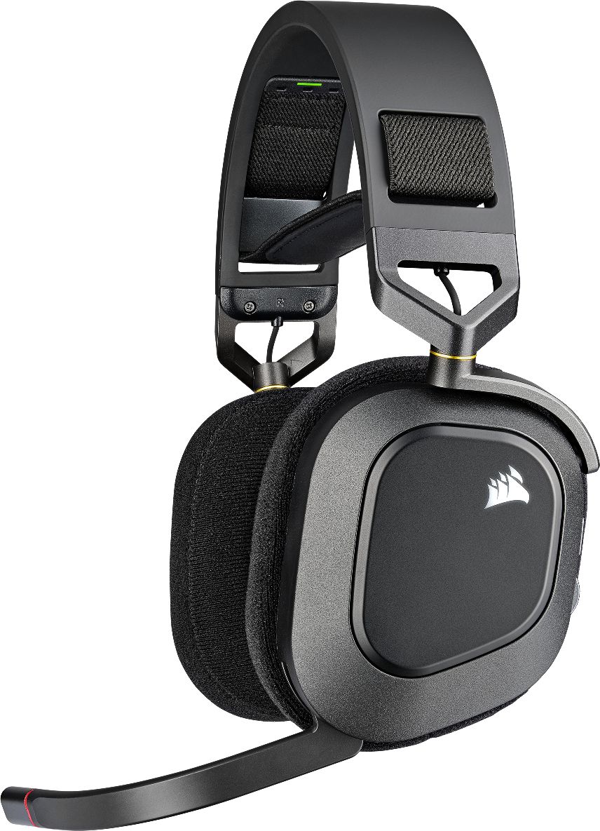 CORSAIR HS80 Gaming Headset RGB, Wireless, Carbon austiņas