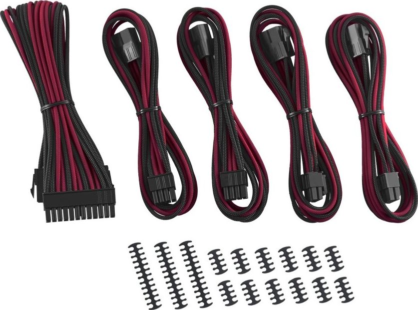 CableMod Classic ModMesh Cable Extension Kit - 8+6 Series - schwarz/rot kabelis, vads