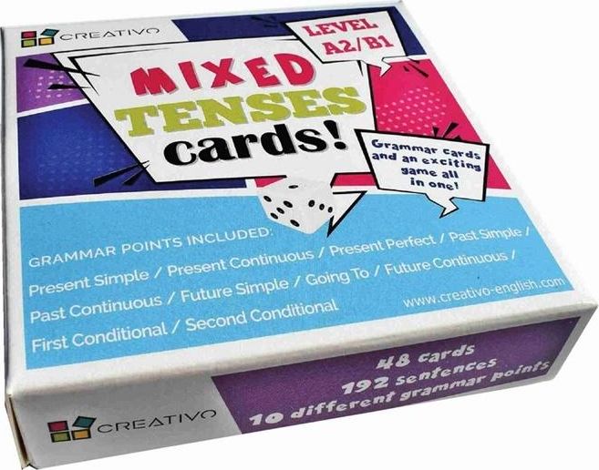 Creativo Mixed Tenses Cards Level A2/B1 CREATIVO 381060 (9788366122635) galda spēle