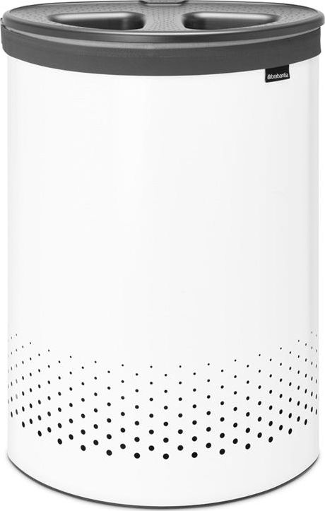 Brabantia Laundry Bin, 55 L dark grey / white