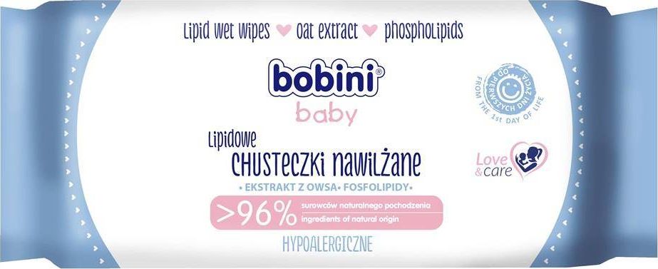Bobini Baby Chusteczki nawilzane dla dzieci i niemowlat Hypoalergiczne 60 szt. 5900465247413 (5900465247413)