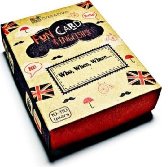 Creativo Fun Card English Who, When, Where... CREATIVO 381038 (9788366122406) galda spēle