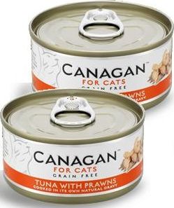 Canagan CANAGAN KOT pusz.75g TUNA WITH PRAWNS TUNCZYK / KREWETKI /12 VAT014555 (5029040012007) kaķu barība