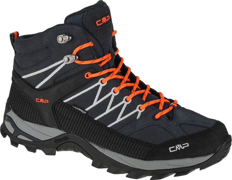 Buty trekkingowe meskie CMP Rigel Mid Trekking Shoe Wp Antracite/Flash Orange r. 42 (3Q12947-56UE) 3Q12947-56UE (8051737397200) Tūrisma apavi