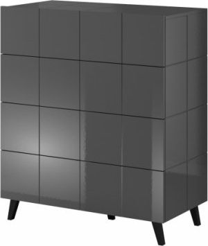 Cama chest of drawers 4D REJA graphite gloss/graphite gloss