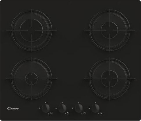 Candy CVW6BB hob Black Built-in 59.5 cm Gas 4 zone(s) plīts virsma