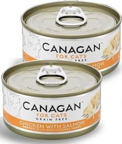 Canagan CANAGAN KOT pusz.75g CHICKEN/SALMON KURCZAK / LOSOS /12 VAT014554 (5029040012205) kaķu barība