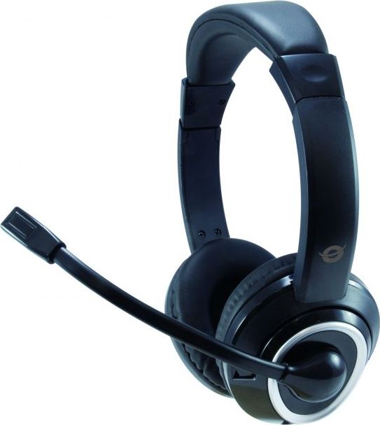 CONCEPTRONIC Headset Klinke 2m Kabel,Mikro,Fernb.Stereo   sw austiņas