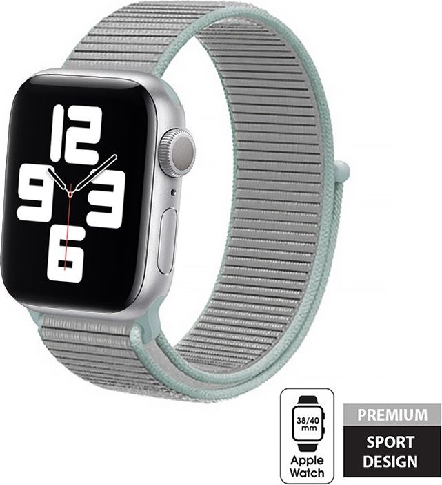 Crong Pasek sportowy Crong Nylon do Apple Watch 38/40mm (Pastel Grey) CRG-40NLB-PGR (5907731987899)