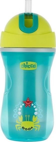 Chicco 699130-KUBEK TERMICZNY ZE SLOMKA DO NAUK I PICIA 14M+MIX KOLOROW CHI000198 (8058664070138) piederumi bērnu barošanai