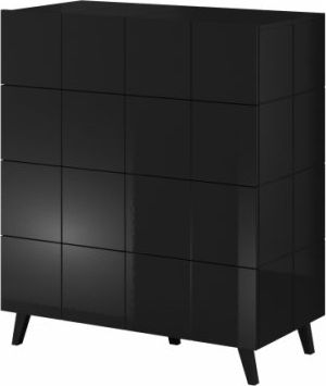 Cama chest of drawers 4D REJA black gloss/black gloss