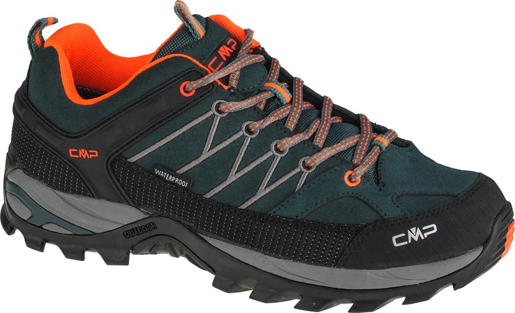 Buty trekkingowe meskie CMP Rigel Low Trekking Shoe Wp Petrolio/Orange Fluo r. 41 (3Q13247-08FF) 3Q13247-08FF (8051737814257) Tūrisma apavi