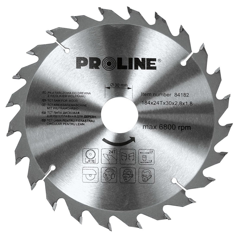 Pro-Line Pila tarczowa do drewna 184x30mm 60z. - 84186 84186 (5903755841865) Elektriskais zāģis