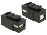 Keystone Delock USB B Buchse black USB kabelis