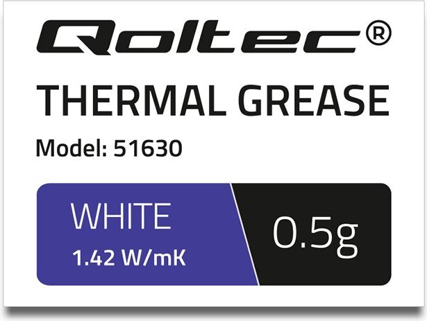 Pasta termoprzewodzaca Qoltec White 0.5g (51630) 51630 (5901878516301) termopasta