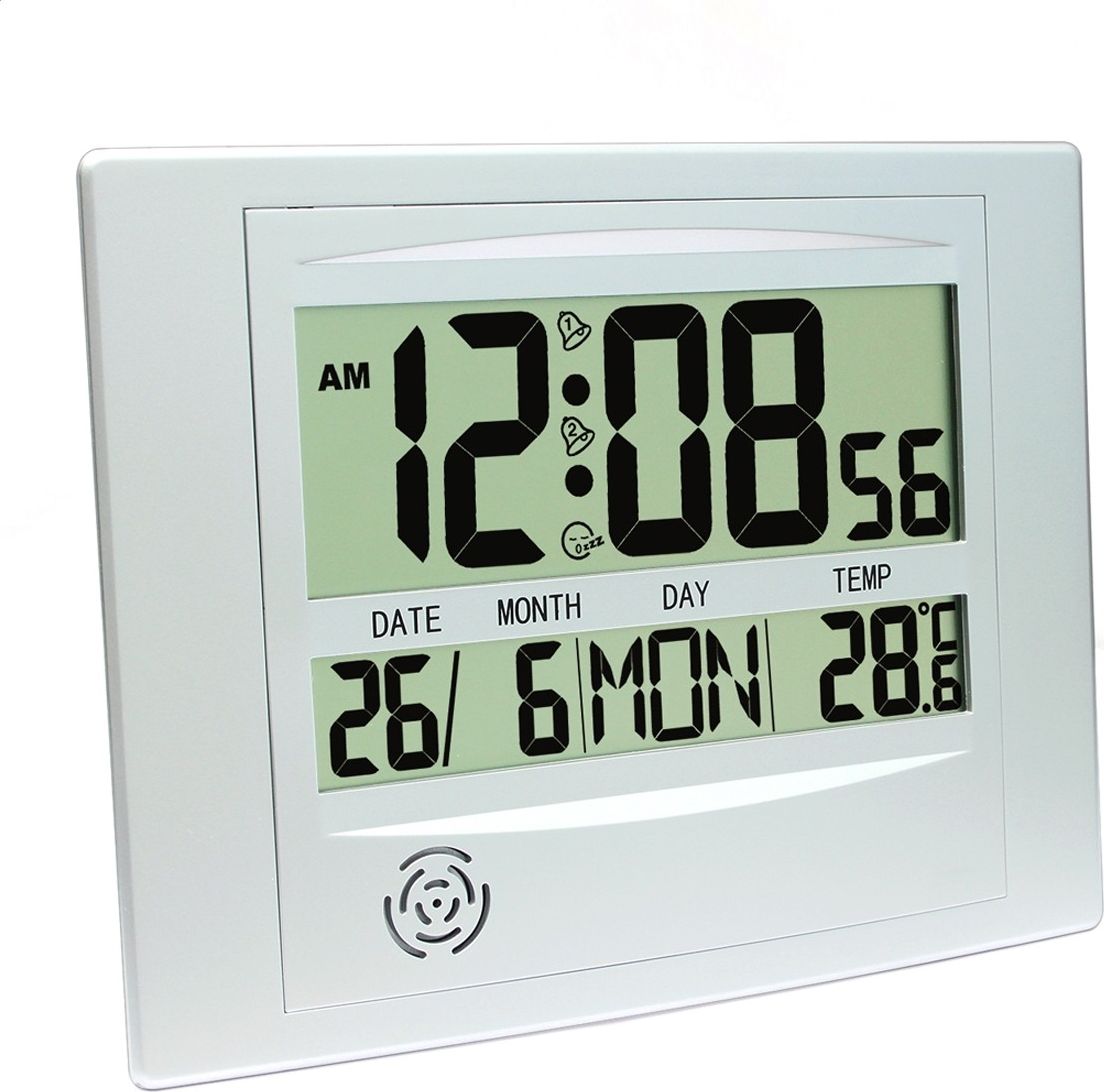Omega PZACH104 Digitālā Laika Stacija nosaka Iekštelpu temperatūru / Termometrs / Kalendārs / Pulkstenis / Modinātājs / LCD barometrs, termometrs