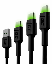 GREENCELL 3x Cable GC Ray USB-C 30cm aksesuārs mobilajiem telefoniem