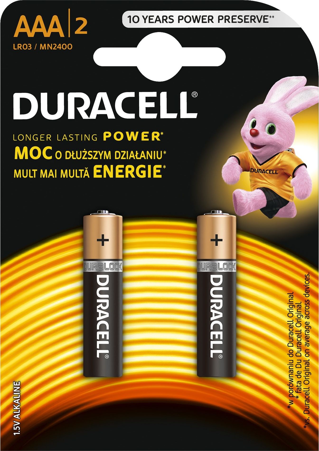 Duracell AAA MN2400 Alkaline LR03 1.5V Baterejas (2gab.) Baterija