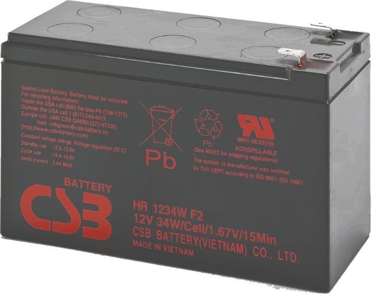 CSB Akumulator 12V 9Ah (HR1234WF2) BAT-CSB-12V-9Ah (9008790228179) UPS aksesuāri
