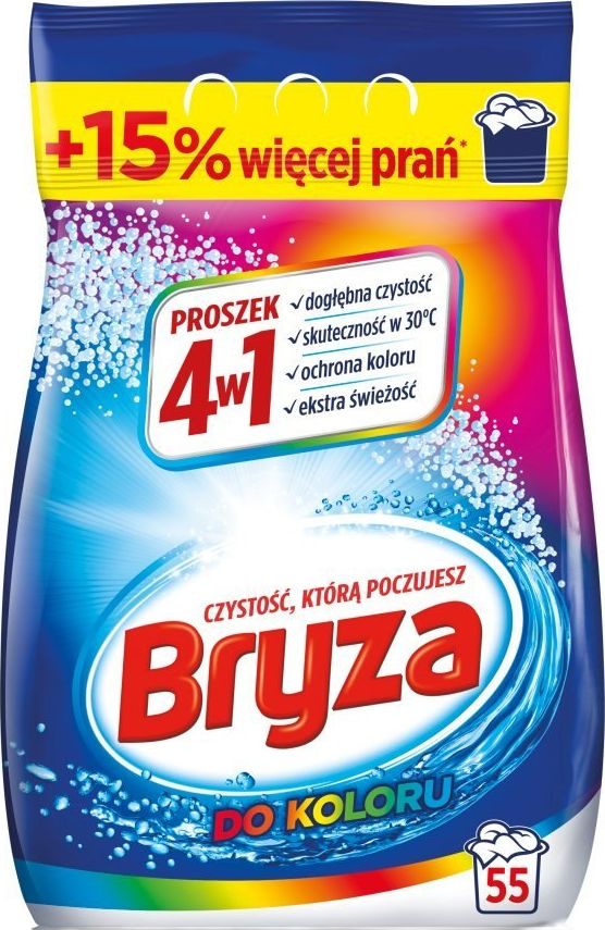 Bryza 4in1 veļas mašīna Detergent Powder for coloured fabrics 3,575 kg / 55 Sadzīves ķīmija