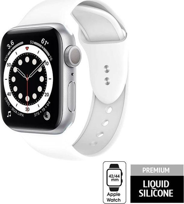 Crong Crong Liquid - Pasek do Apple Watch 42/44mm (bialy) CRG-44LQB-WHI (5907731987349)