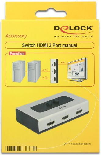Delock HDMI 2/1- 87663 87663 (4043619876631) dock stacijas HDD adapteri