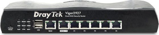 Draytek Vigor2927 wired router Gigabit Ethernet Black Rūteris