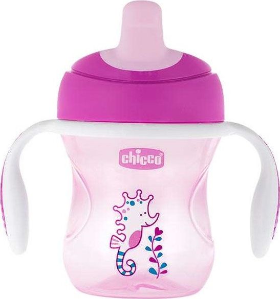 Chicco 692110-KUBEK NIEKAPEK Z USTNIKIEM 6M+ CHI000188 (8058664070008) piederumi bērnu barošanai