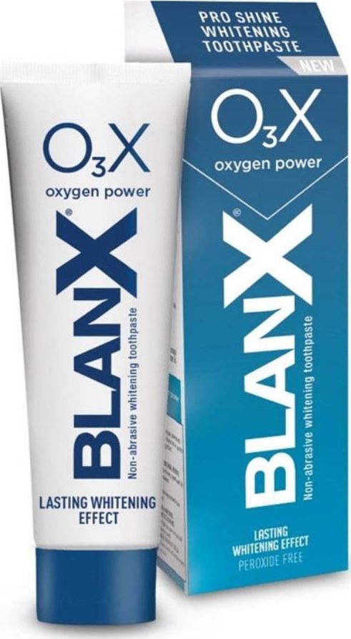 BlanX O3X Pro Shine Whitening Toothpaste wybielajaca pasta do zebow z aktywnym tlenem 75ml 8017331065891 (8017331065891) mutes higiēnai