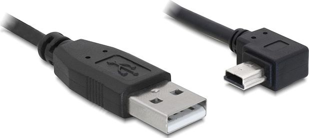 Kabel USB Delock USB-A - miniUSB 0.5 m Czarny (82680) 82680 (4043619826803) USB kabelis