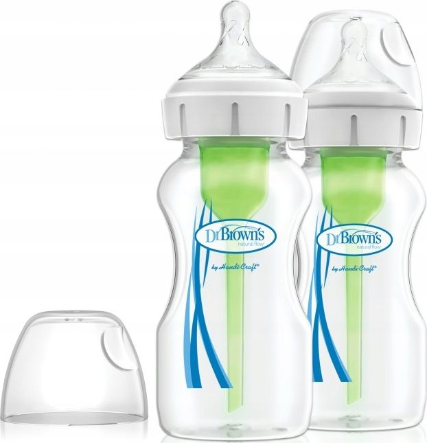 Dr Browns Butelka do karmienia niemowlat szeroka szyjka Options+ 0m+ 270ml 2 sztuki (WB92600) 001166 (072239318195) bērnu barošanas pudelīte