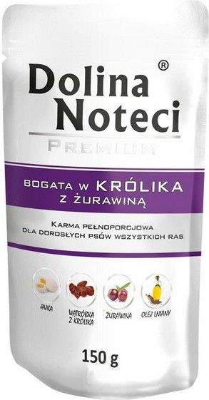 Dolina Noteci DOLINA NOTECI PIES KROLIK+ ZURAWINA saszetka 150g VAT006829 (5902921300748) barība suņiem