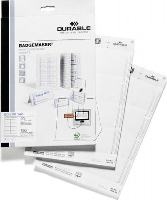 Durable WKLAD DO IDENTYFIKATORA DURABLE 1456 1456-02 (4005546140568) biroja tehnikas aksesuāri