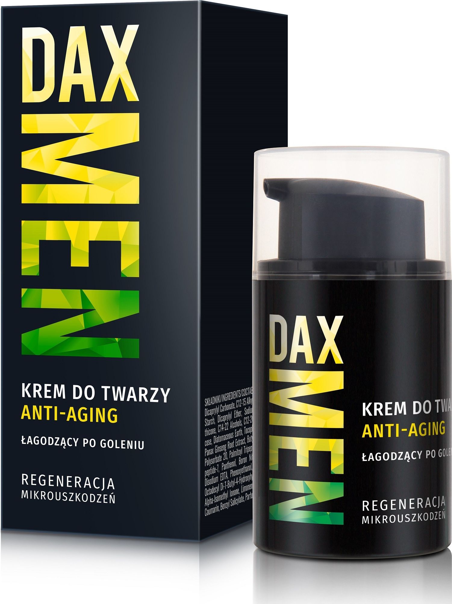 DAX Krem do twarzy Men Anti-Aging przeciwzmarszczkowy 50ml 077410 (5900525047410) kosmētika ķermenim