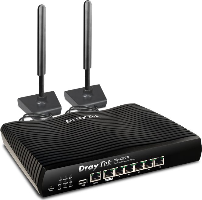 Draytek Vigor2927L wireless router Gigabit Ethernet 3G 4G Black Rūteris