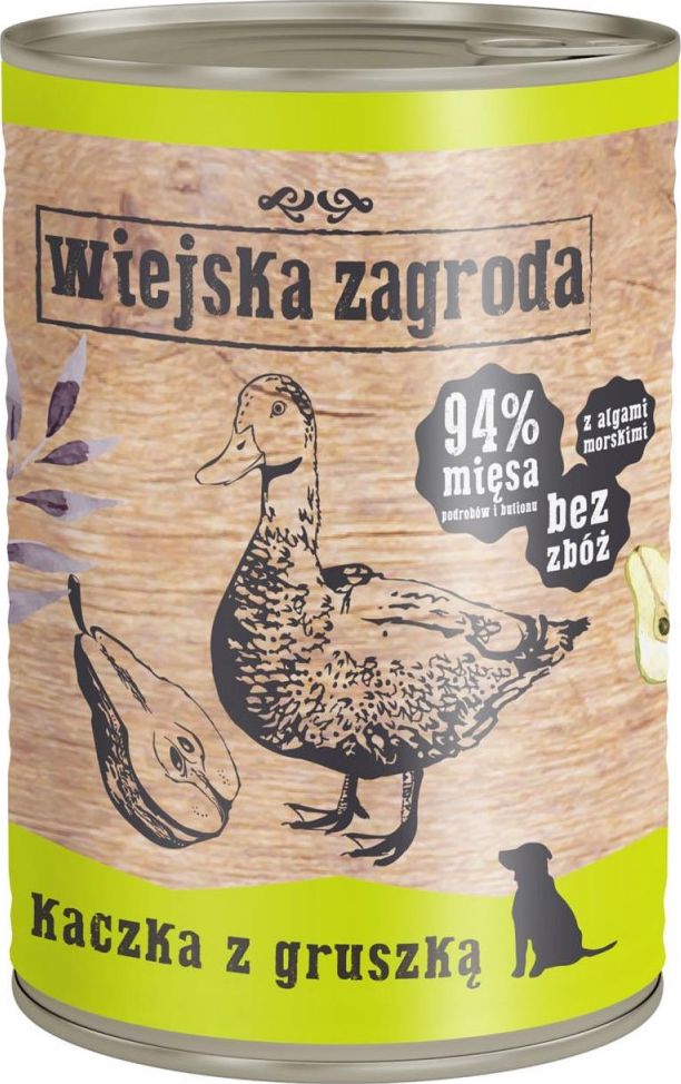 Wiejska Zagroda Kaczka z Gruszka 400 g 7061492 (5906874201428) barība suņiem