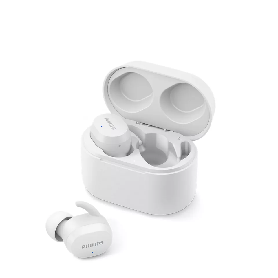 Philips True Wireless Headphones TAT3216WT/00, IPX5 water protection, Up to 24 hours of play time, White