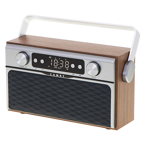 Camry Bluetooth Radio CR 1183 16 W, AUX in, Wooden 5902934839143 radio, radiopulksteņi
