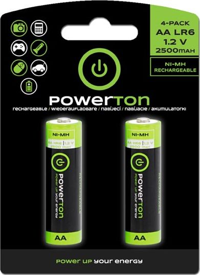 Powerton Akumulator AA / R6 2500mAh 2 szt. 8590274569164 (8590274569164) Baterija