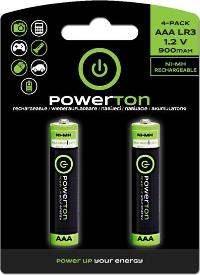 Powerton Akumulator AAA / R03 900mAh 2 szt. 8590274569171 (8590274569171) Baterija