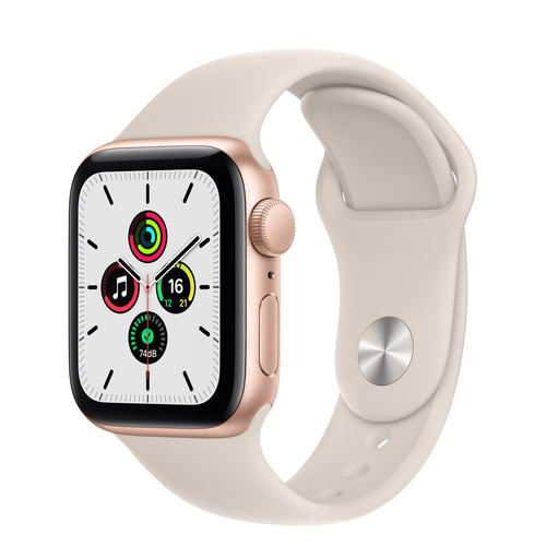 Apple Watch SE GPS 40mm Gold Alu Starlight Sport Viedais pulkstenis, smartwatch