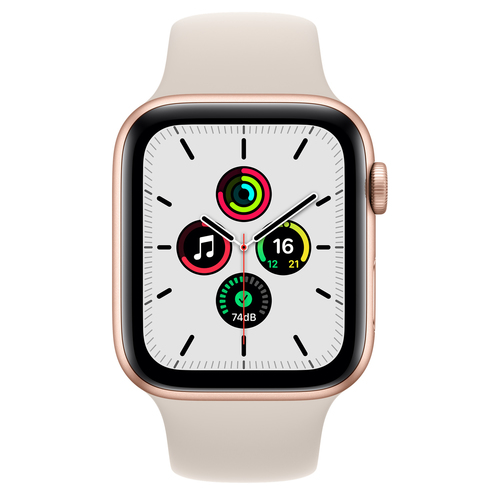 Apple Watch SE GPS 44mm Gold Alu Starlight Sport Viedais pulkstenis, smartwatch