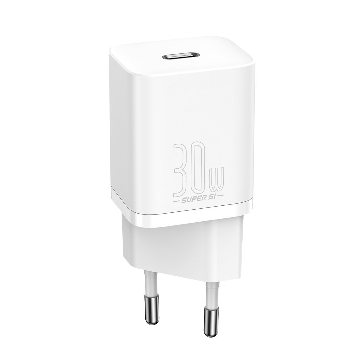 Baseus Super Si ātrais lādētājs USB-C / 30W balts iekārtas lādētājs