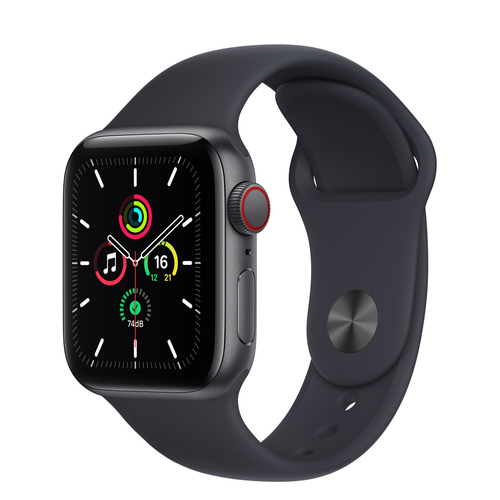 Apple Watch SE GPS + Cell 40mm Space Grey Alu Midnight Sport Viedais pulkstenis, smartwatch